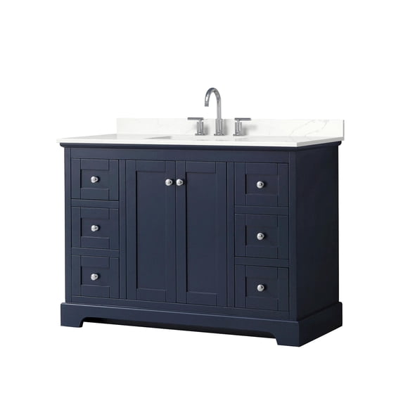 Wyndham Collection WCV232348SBCGTUS3MXX Avery 48" Free Standing Single Basin Vanity Set -