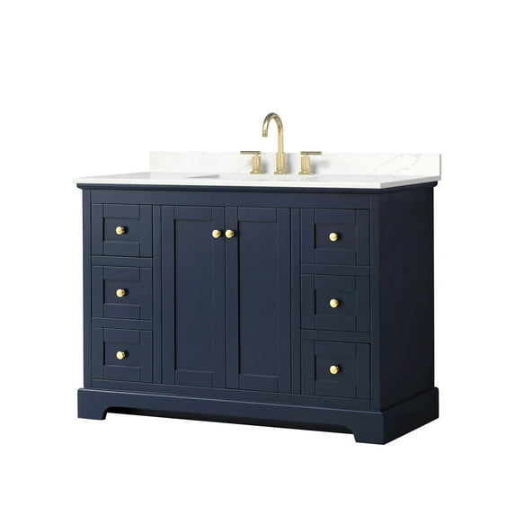 Wyndham Collection Wcv232348s-Qtz-Us3mxx Avery 48" Free Standing Single Basin Vanity Set -