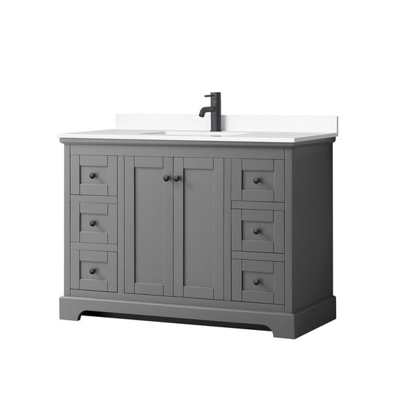 Wyndham Collection Wcv232348s-Vca-Mxx Avery 48" Free Standing Single Basin Vanity Set -