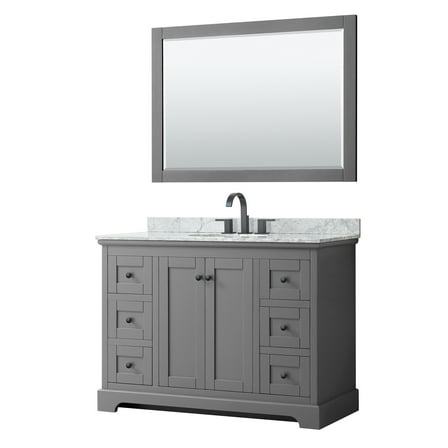 Wyndham Collection Wcv232348scmunom46 Avery 48" Free Standing Single Basin Vanity Set -