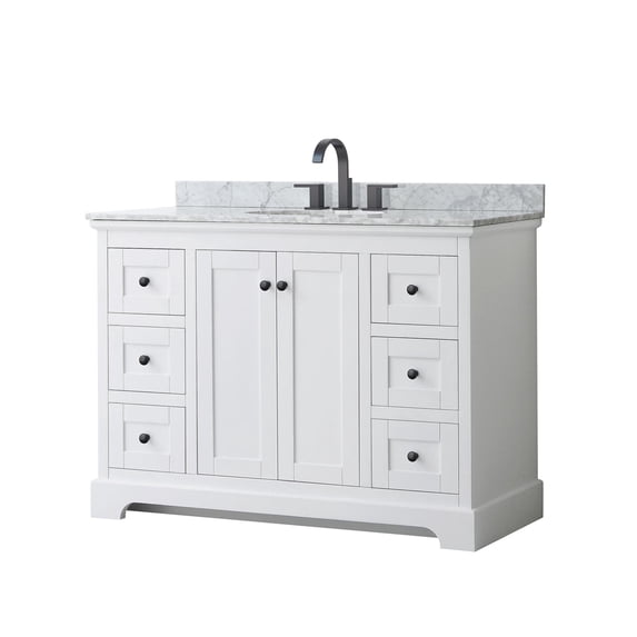 Wyndham Collection WCV232348SWBCMUNOMXX Avery 48" Free Standing Single Basin Vanity Set -