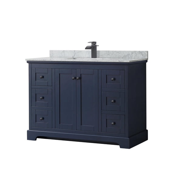 Wyndham Collection WCV232348SBBCMUNSMXX Avery 48" Free Standing Single Basin Vanity Set -