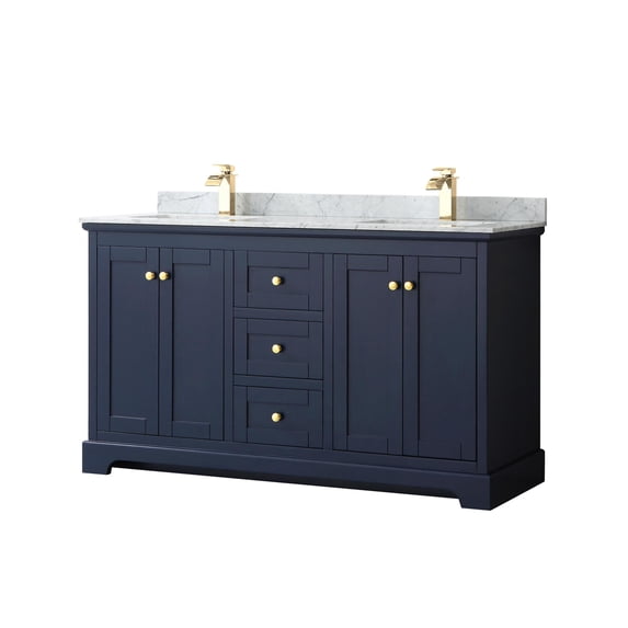 Wyndham Collection WCV232360DBLCMUNSMXX Avery 60" Free Standing Double Basin Vanity Set -