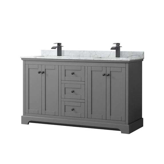 Wyndham Collection Wcv232360dcmunsmxx Avery 60" Free Standing Double Basin Vanity Set -