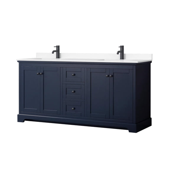 Wyndham Collection Wcv232372d-Vca-Mxx Avery 72" Free Standing Double Basin Vanity Set -