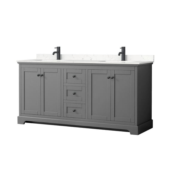 Wyndham Collection Wcv232372d-Vca-Mxx Avery 72" Free Standing Double Basin Vanity Set -