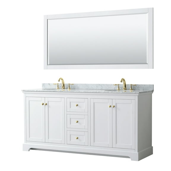 Wyndham Collection Wcv232372dcmunom70 Avery 72" Free Standing Double Basin Vanity Set -