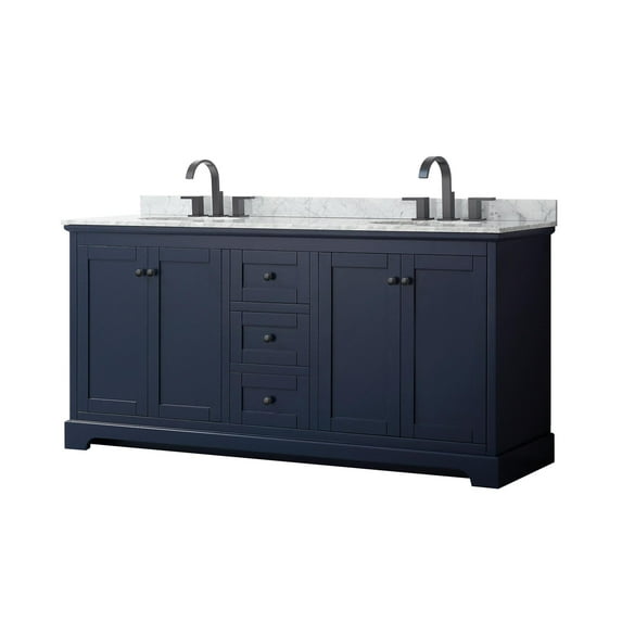 Wyndham Collection Wcv232372dcmunomxx Avery 72" Free Standing Double Basin Vanity Set -
