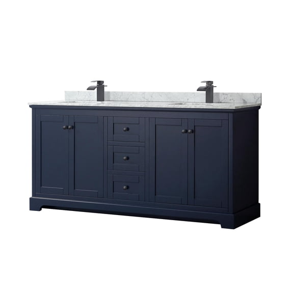 Wyndham Collection WCV232372DBBCMUNSMXX Avery 72" Free Standing Double Basin Vanity Set -