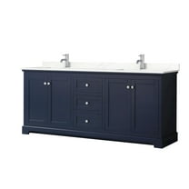 Wyndham Collection Wcv232380d-Qtz-Unsmxx Avery 80" Free Standing Double Basin Vanity Set -