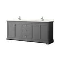 thumbnail image 1 of Wyndham Collection WCV232380DKGWQUNSMXX Avery 80" Free Standing Double Basin Vanity Set -, 1 of 7