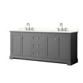 thumbnail image 1 of Wyndham Collection WCV232380DKGWQUS3MXX Avery 80" Free Standing Double Basin Vanity Set -, 1 of 7