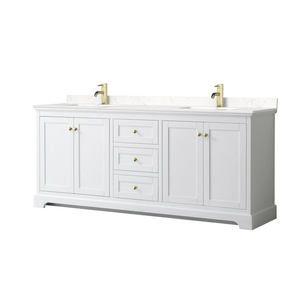 Wyndham Collection Wcv232380d-Vca-Mxx Avery 80" Free Standing Double Basin Vanity Set -