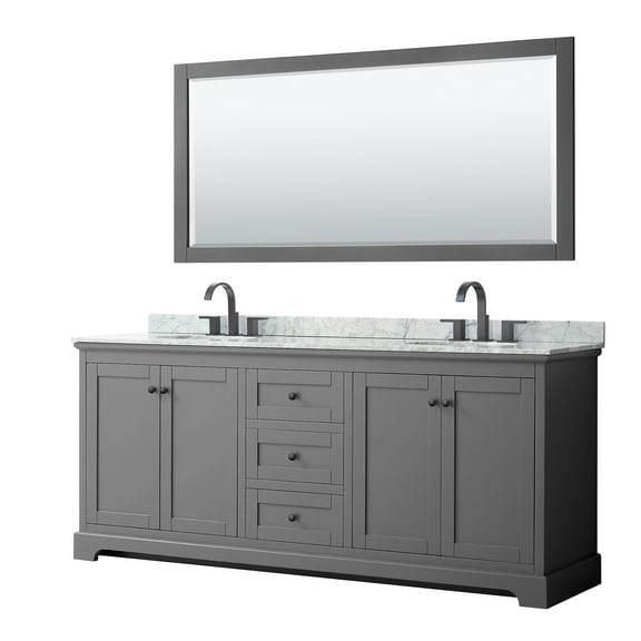 Wyndham Collection Wcv232380dcmunom70 Avery 80" Free Standing Double Basin Vanity Set -