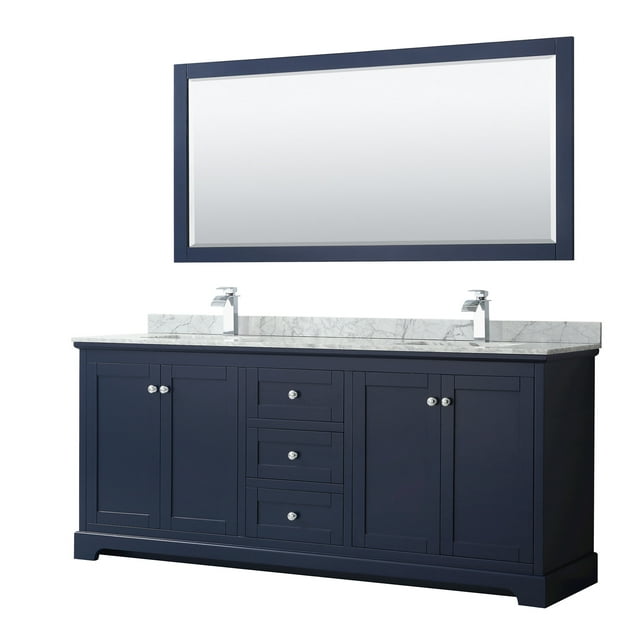 Wyndham Collection Wcv232380dcmunsm70 Avery 80" Free Standing Double Basin Vanity Set -