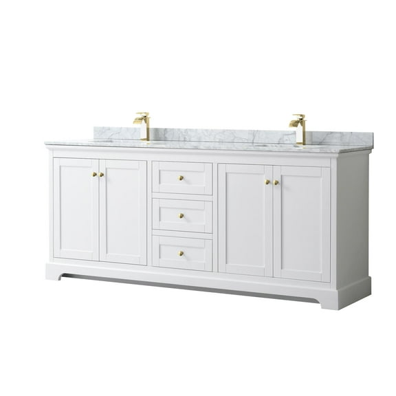 Wyndham Collection Wcv232380dcmunsmxx Avery 80" Free Standing Double Basin Vanity Set -