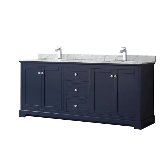 Wyndham Collection WCV232380DBCCMUNSMXX Avery 80" Free Standing Double Basin Vanity Set -