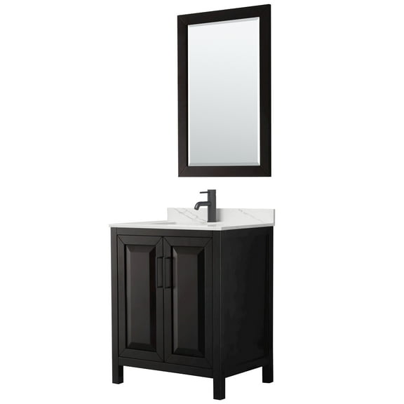 Wyndham Collection Wcv252530s-Qtz-Unsm24 Daria 30" Free Standing Single Basin Vanity Set -