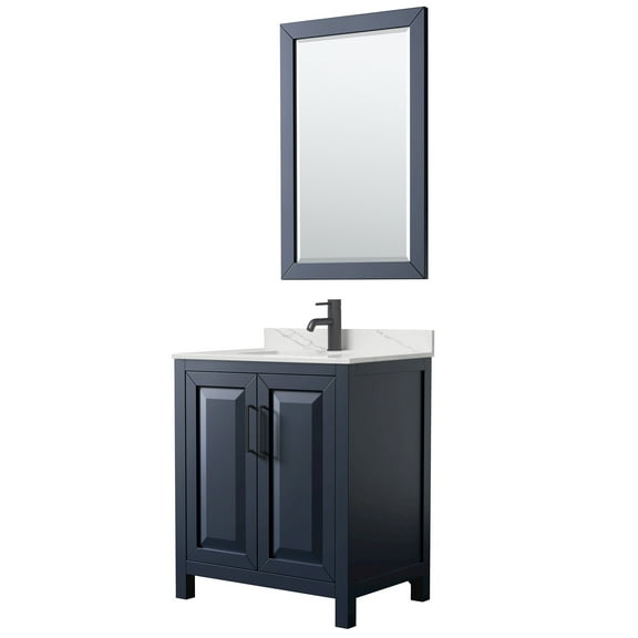 Wyndham Collection WCV252530SBBGTUNSM24 Daria 30" Free Standing Single Basin Vanity Set -