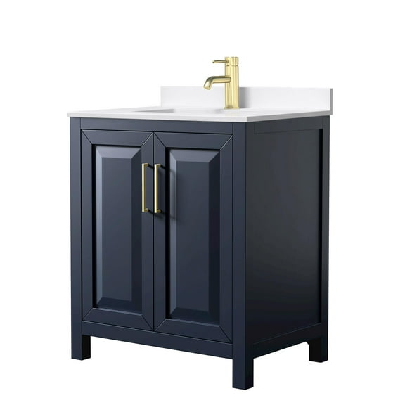 Wyndham Collection Wcv252530s-Qtz-Unsmxx Daria 30" Free Standing Single Basin Vanity Set -