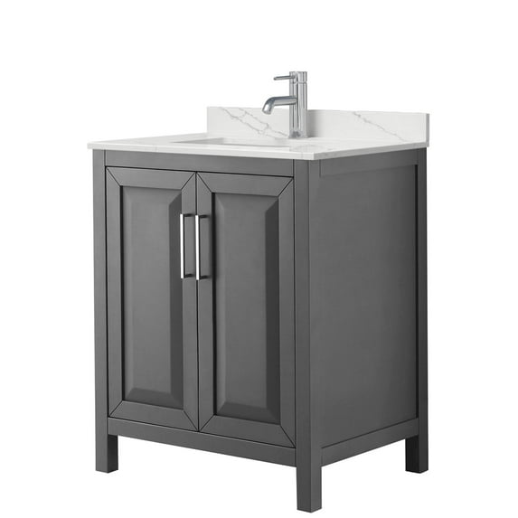 Wyndham Collection Wcv252530s-Qtz-Unsmxx Daria 30" Free Standing Single Basin Vanity Set -
