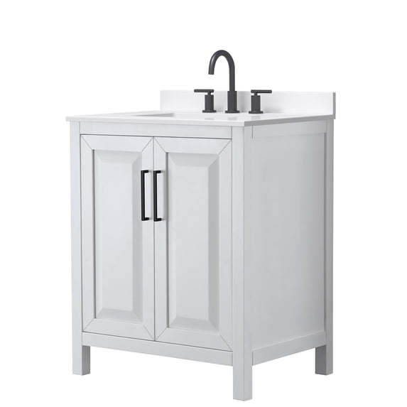 Wyndham Collection Wcv252530s-Qtz-Us3mxx Daria 30" Free Standing Single Basin Vanity Set -