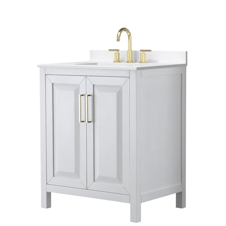 Wyndham Collection Wcv252530s-Qtz-Us3mxx Daria 30" Free Standing Single Basin Vanity Set -