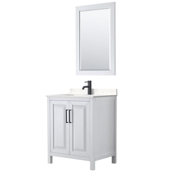 Wyndham Collection WCV252530SWBC2UNSM24 Daria 30" Free Standing Single Basin Vanity Set -