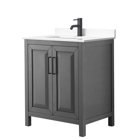 Wyndham Collection WCV252530SGBWCUNSMXX Daria 30" Free Standing Single Basin Vanity Set -