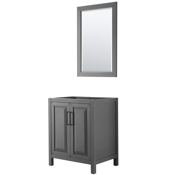 Wyndham Collection WCV252530SGBCXSXXM24 Daria 29" Single Free Standing Vanity Cabinet -