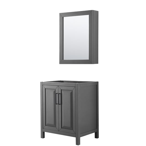 Wyndham Collection WCV252530SGBCXSXXMED Daria 29" Single Free Standing Vanity Cabinet -