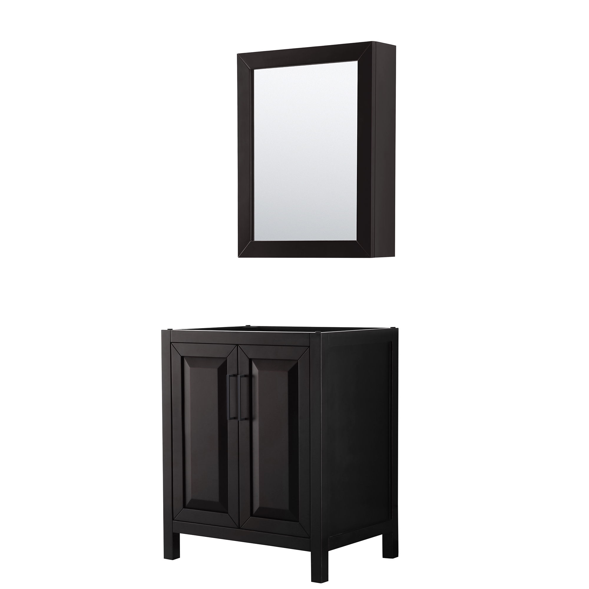 Daria Dark Espresso Single Bathroom Vanity with Medicine Cabinet