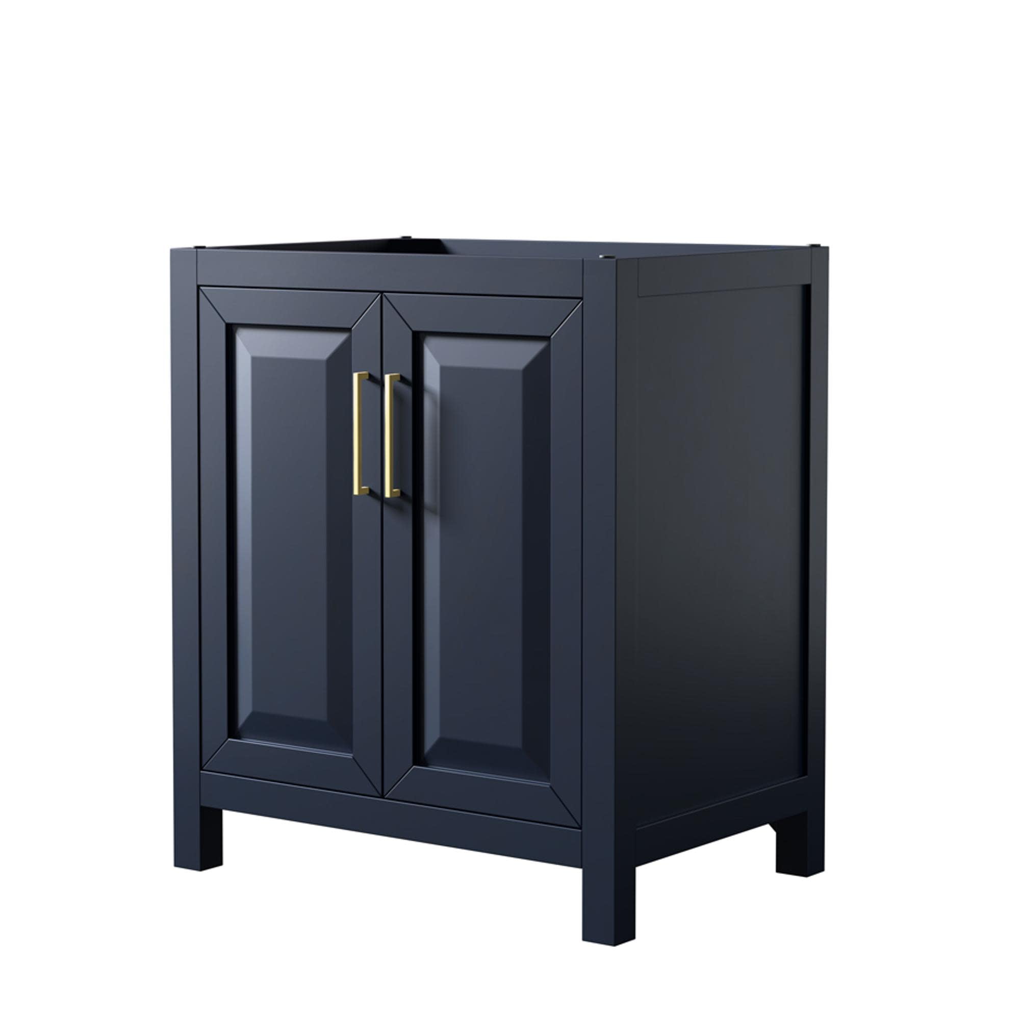 Daria 29" Dark Blue Single Bathroom Vanity with Gold Hardware