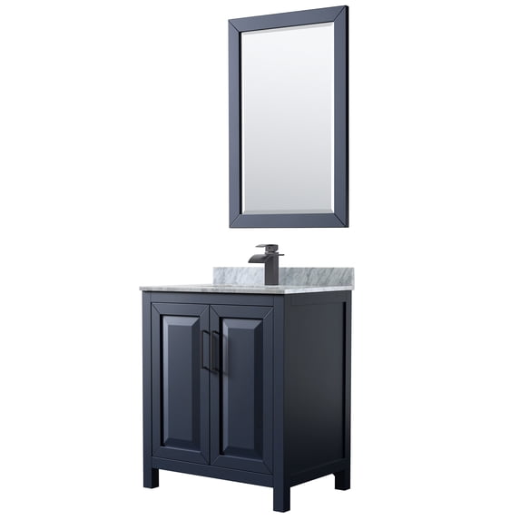 Wyndham Collection WCV252530SBBCMUNSM24 Daria 30" Free Standing Single Vanity Set - Dark