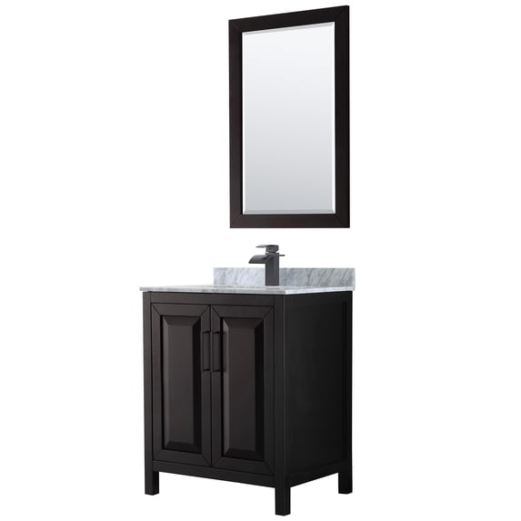 Wyndham Collection WCV252530SEBCMUNSM24 Daria 30" Free Standing Single Vanity Set - Dark
