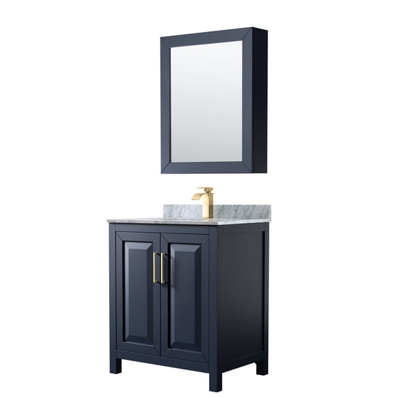 Wyndham Collection WCV252530SBLCMUNSMED Daria 30" Free Standing Single Vanity Set - Blue