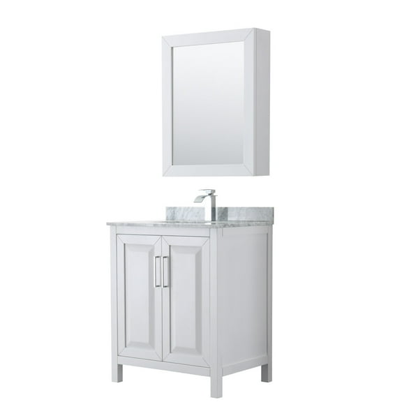 Wyndham Collection Wcv252530sunsmed Daria 30" Free Standing Single Vanity Set - White /