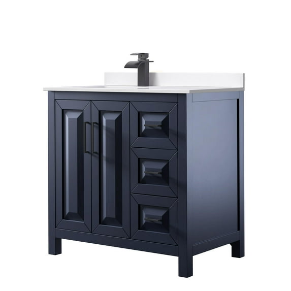 Wyndham Collection Wcv252536s-Left-Vca-Mxx Daria 36" Free Standing Single Basin Vanity Set