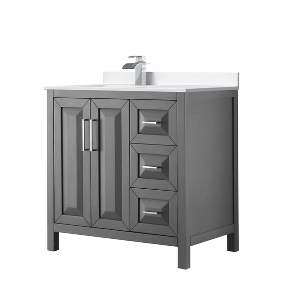 Wyndham Collection WCV252536SKGWCUNSMXX Daria 36" Free Standing Single Basin Vanity Set -