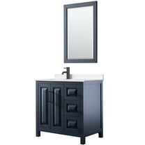 Wyndham Collection Wcv252536s-Qtz-Unsm24 Daria 36" Free Standing Single Basin Vanity Set -