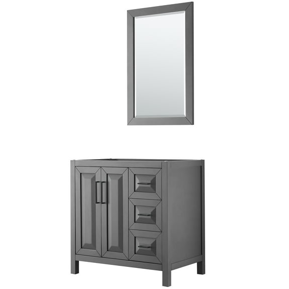 Wyndham Collection Wcv252536scxsxxm24 Daria 35" Single Free Standing Vanity Cabinet - Dark