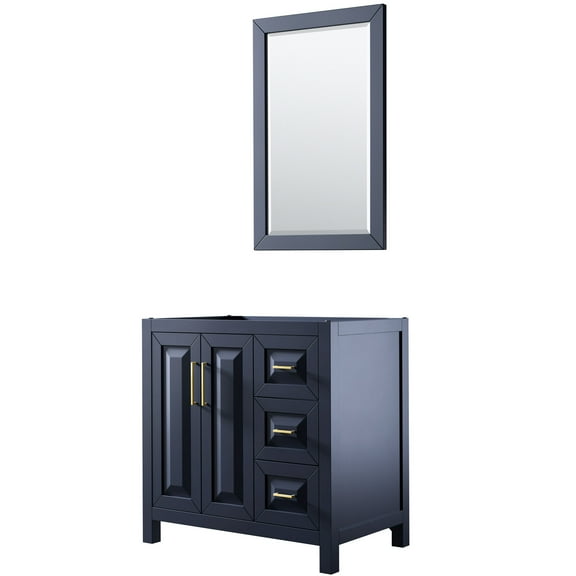 Wyndham Collection Wcv252536scxsxxm24 Daria 35" Single Free Standing Vanity Cabinet - Dark