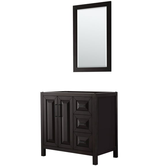 Wyndham Collection Wcv252536scxsxxm24 Daria 35" Single Free Standing Vanity Cabinet - Dark