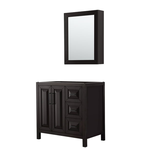 Wyndham Collection Wcv252536scxsxxmed Daria 35" Single Free Standing Vanity Cabinet - Dark