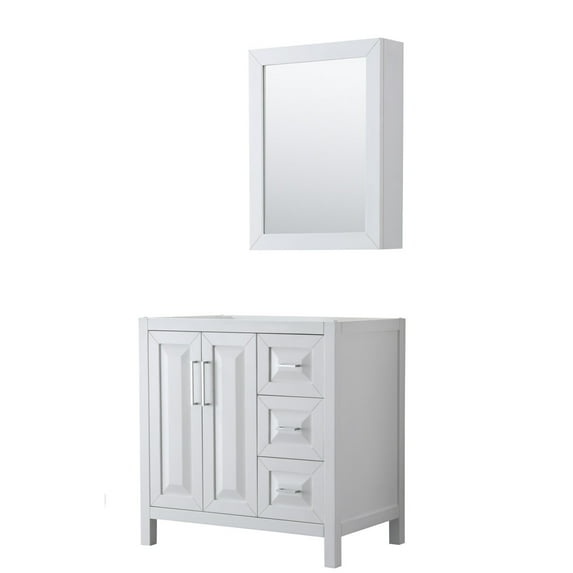 Wyndham Collection Wcv252536scxsxxmed Daria 35" Single Free Standing Vanity Cabinet -