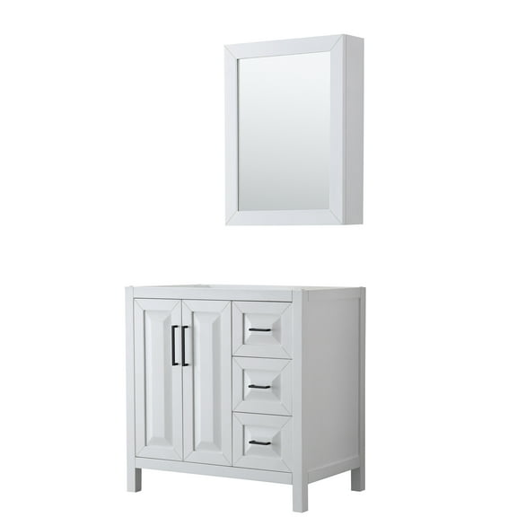 Wyndham Collection Wcv252536scxsxxmed Daria 35" Single Free Standing Vanity Cabinet -