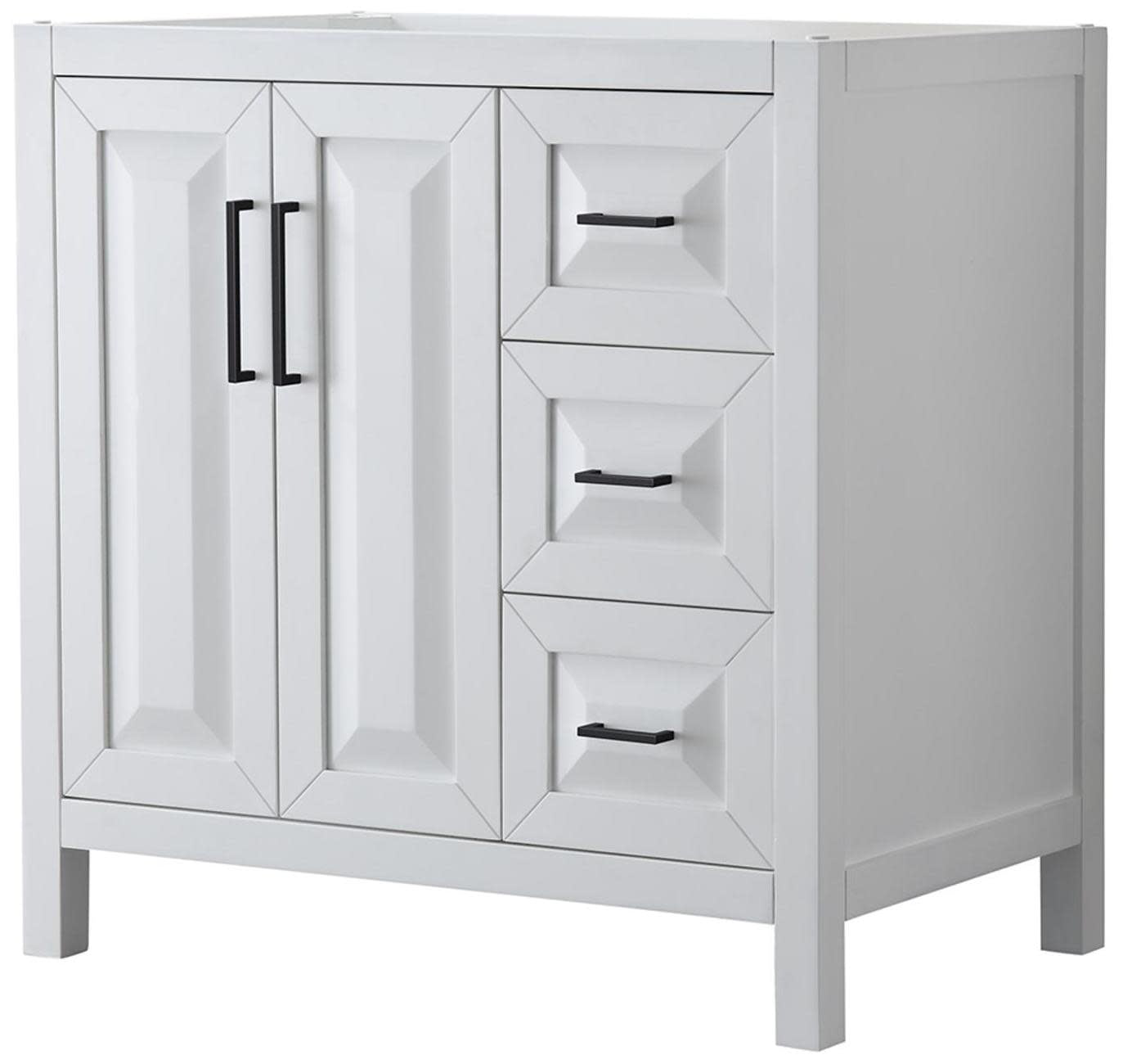 Daria 35 in. Single Bathroom Vanity Cabinet Only in White Daria 35 in. Single Bathroom Vanity Cabinet Only in White