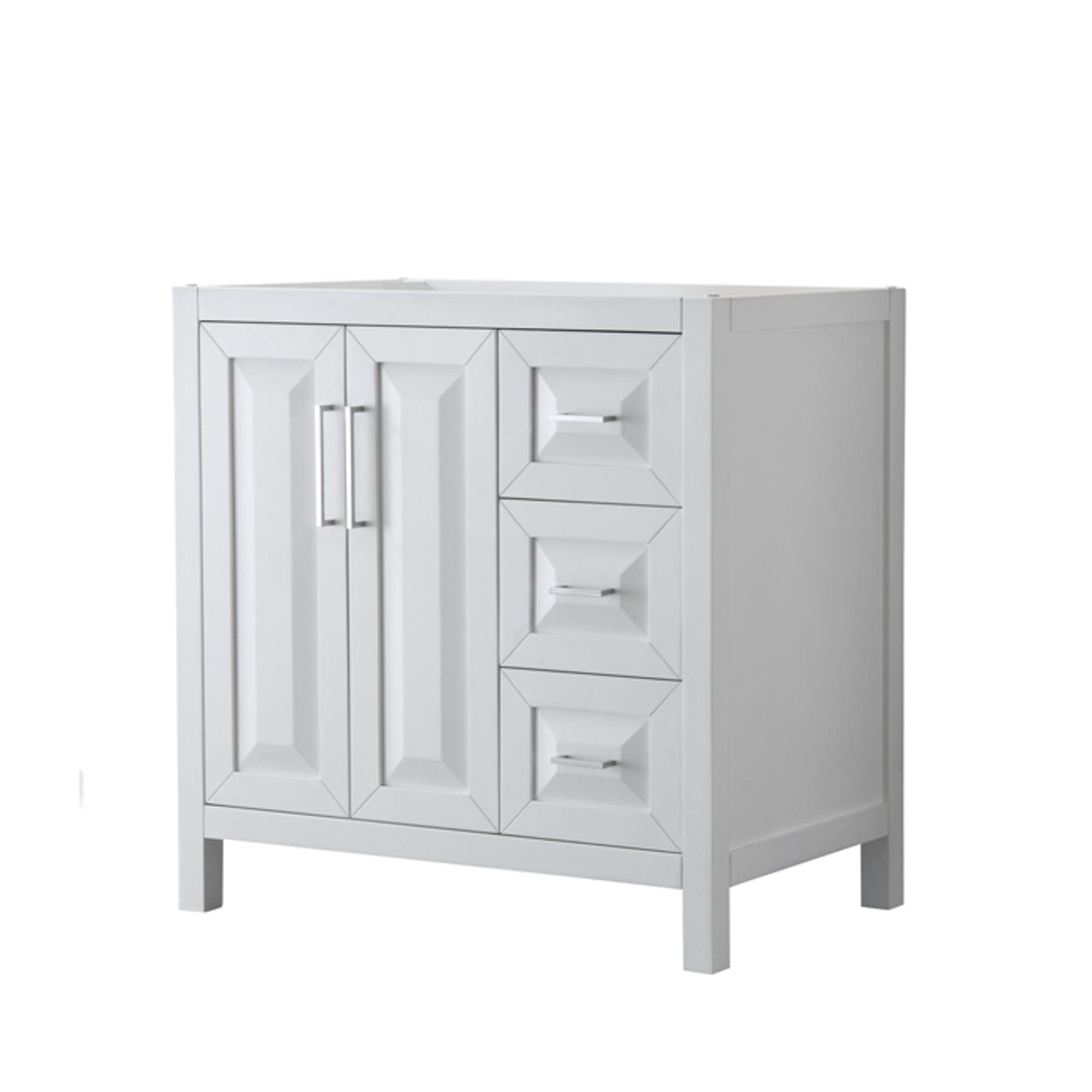 Daria 35" White MDF Single Freestanding Bathroom Vanity