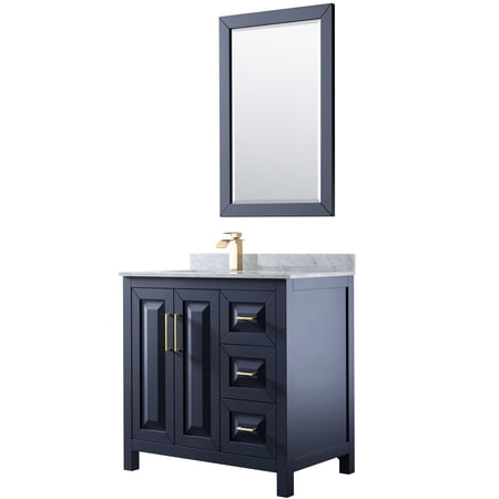 Wyndham Collection WCV252536SBLCMUNSM24 Daria 36" Free Standing Single Vanity Set - Blue