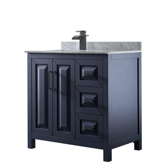 Wyndham Collection Wcv252536sunsmxx Daria 36" Free Standing Single Vanity Set - Dark Blue